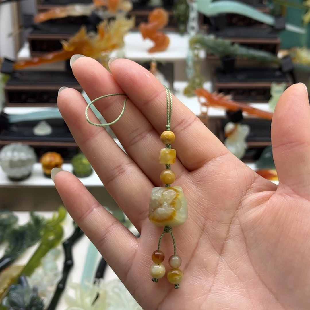 蛇纹石玉未镶嵌岫玉发簪