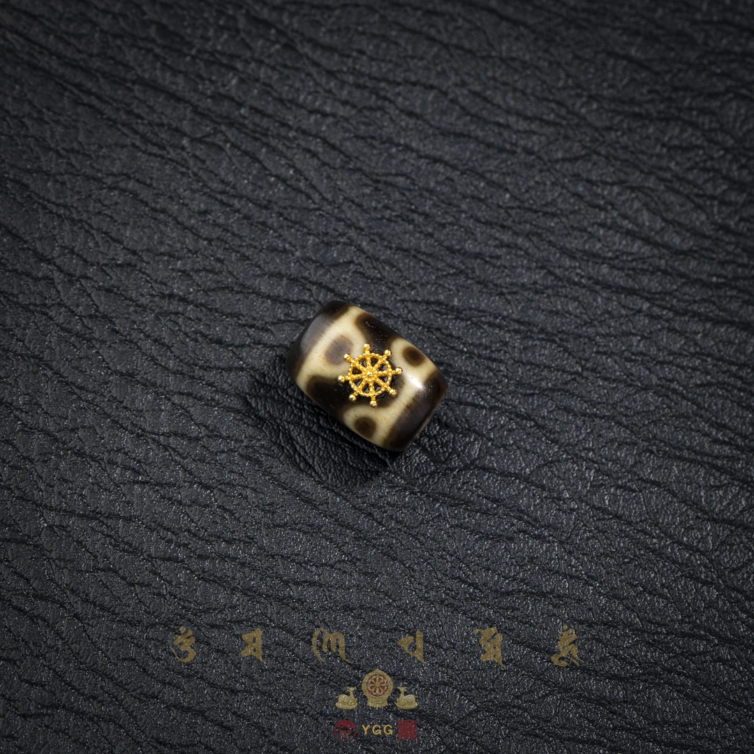 员格格TJCF19/18K金F轮/六瓣莲虎天珠吊坠（多样性发）