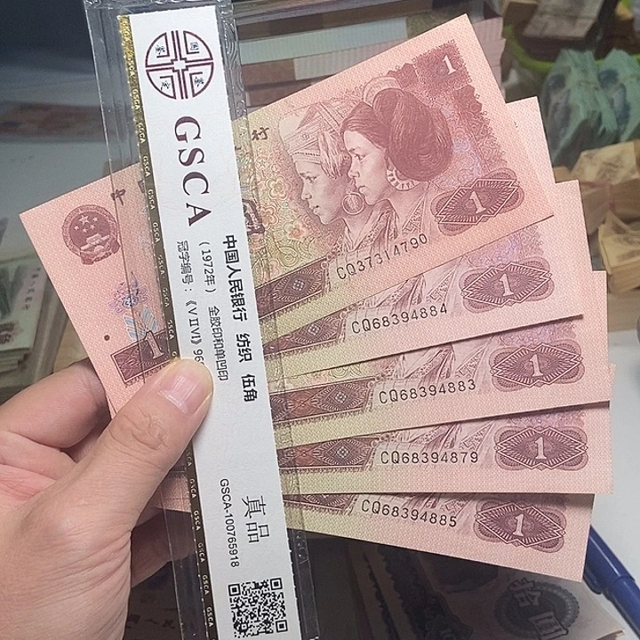 西***璃退市人民币5张如图