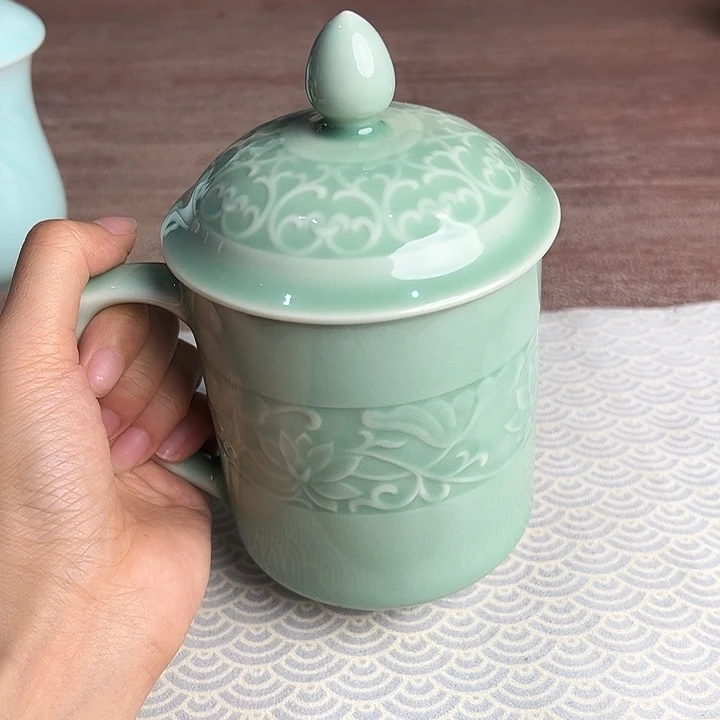 龙泉云间青瓷小米茶器