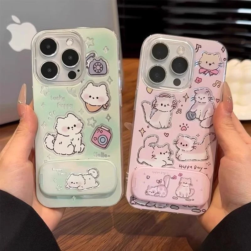 EXMX音乐猫8适用苹果15/16promax手机壳iPhone13个性14支架12软11