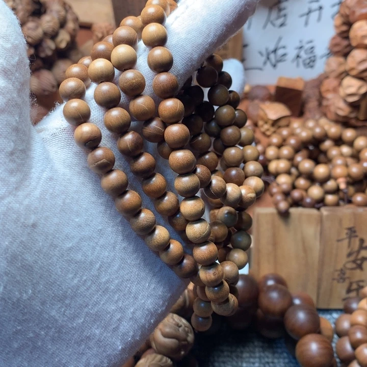 檀香木手串/手链巧*力老山檀香0.8瑕