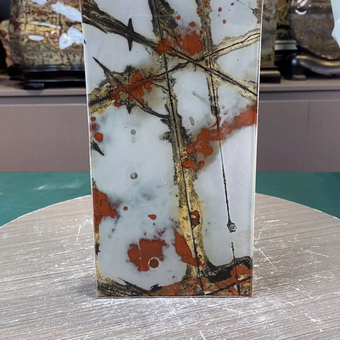 石材广西国画石草花石