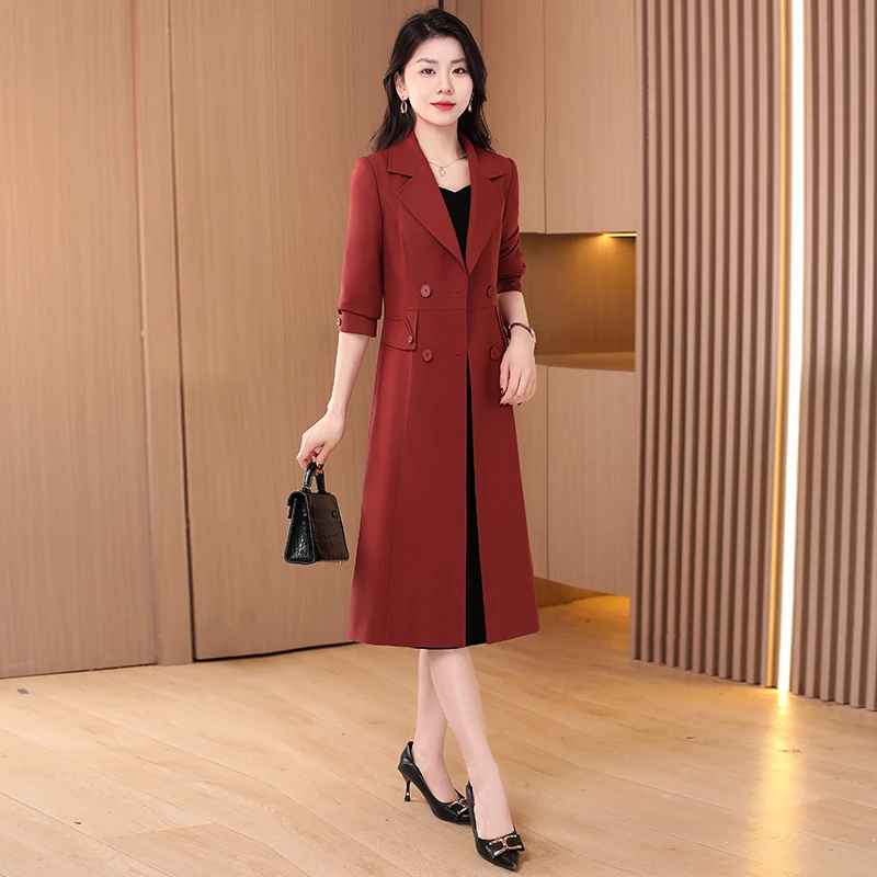 杭州意法风衣外套女2025秋季新款小香风高端大气今年流行中长大衣