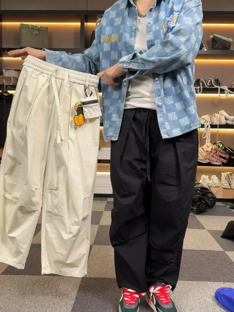 30849-九分裤休闲裤休闲纯色抽绳长裤运动