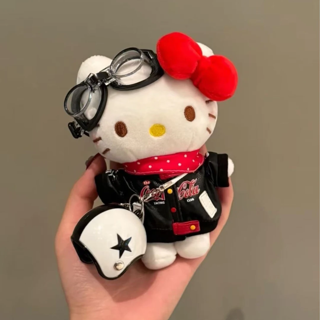 正版甜酷机车赛手车hellokitty西部牛仔警长小香风kt包包挂件挂饰