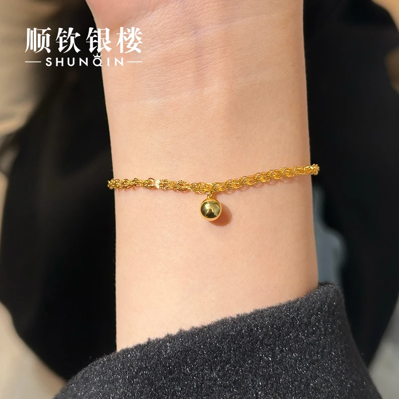 顺钦银楼 925银手链  【金翎手链】925银女款轻奢新中式百搭小众
