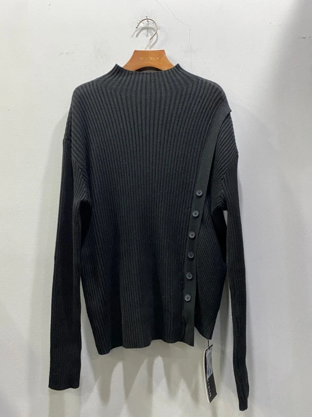 麦寻女装冬季新款MYTLP037宽松弹力高领显瘦圆领个性套头毛衣