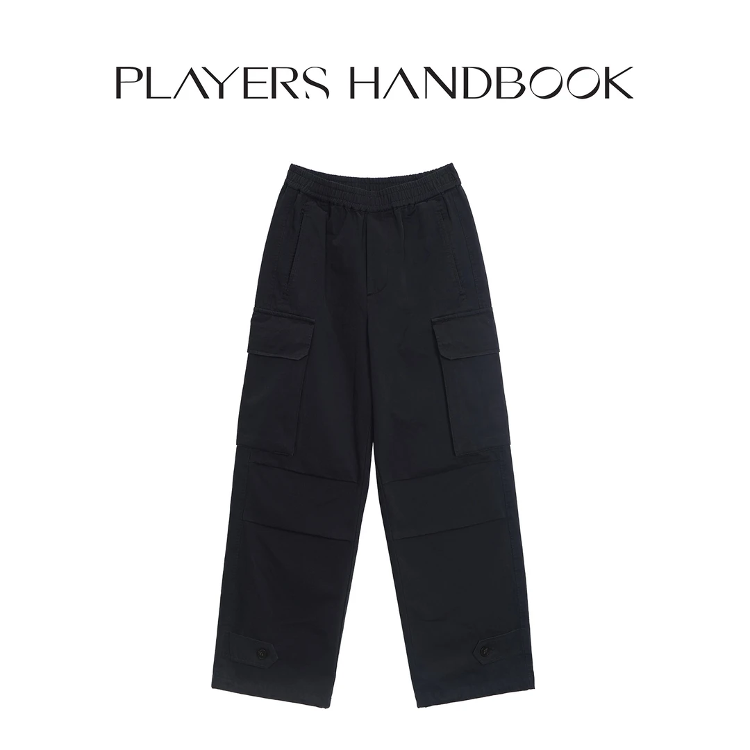 PH《远山》城市轻户外潮流时尚百搭松紧腰阔版多袋工装长裤 PH3137