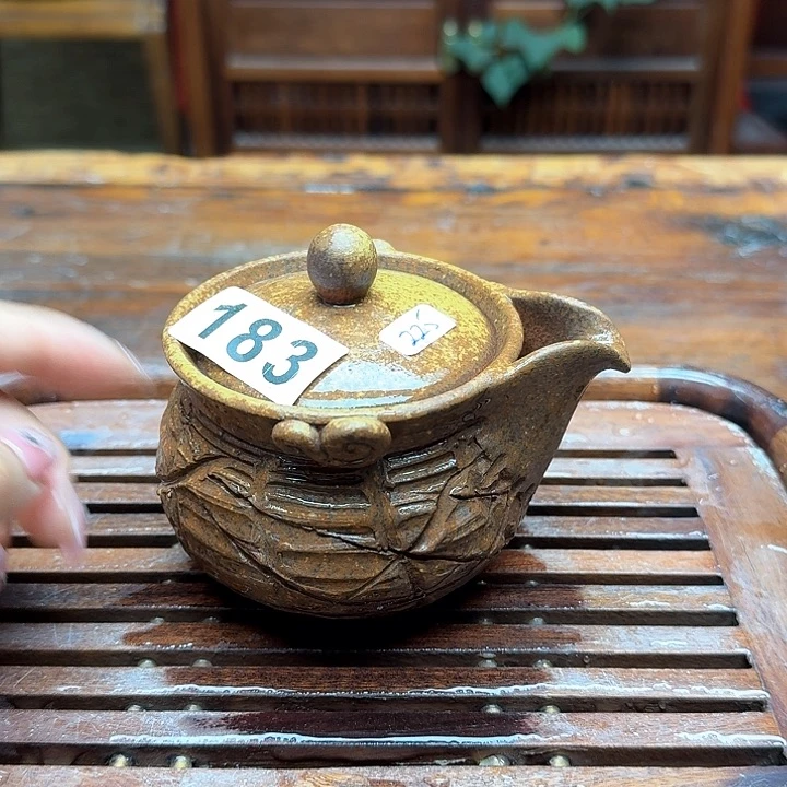 纯手工制作粗陶茶具