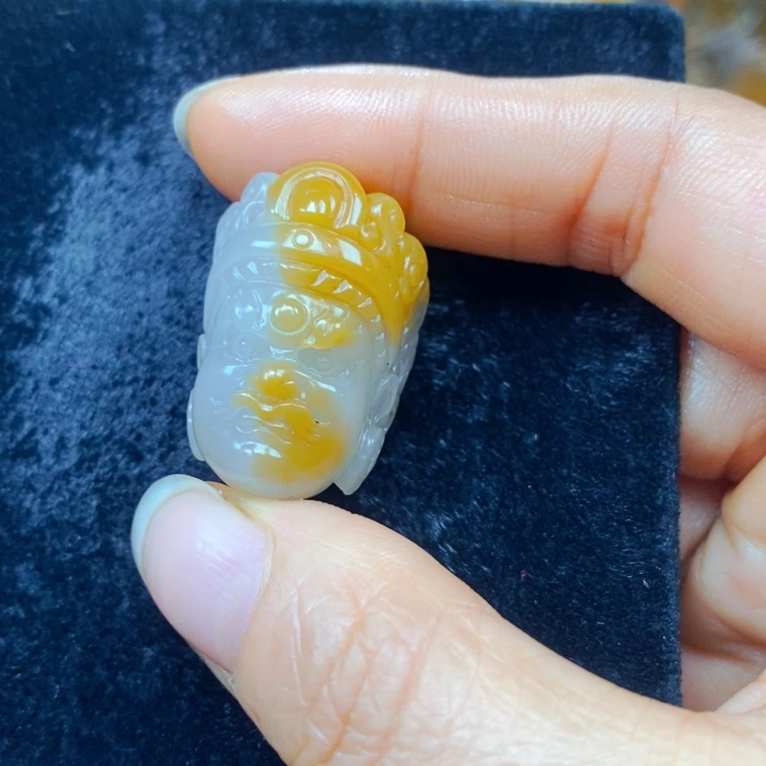 未镶嵌石英质玉（黄龙玉）吊坠(不含链)