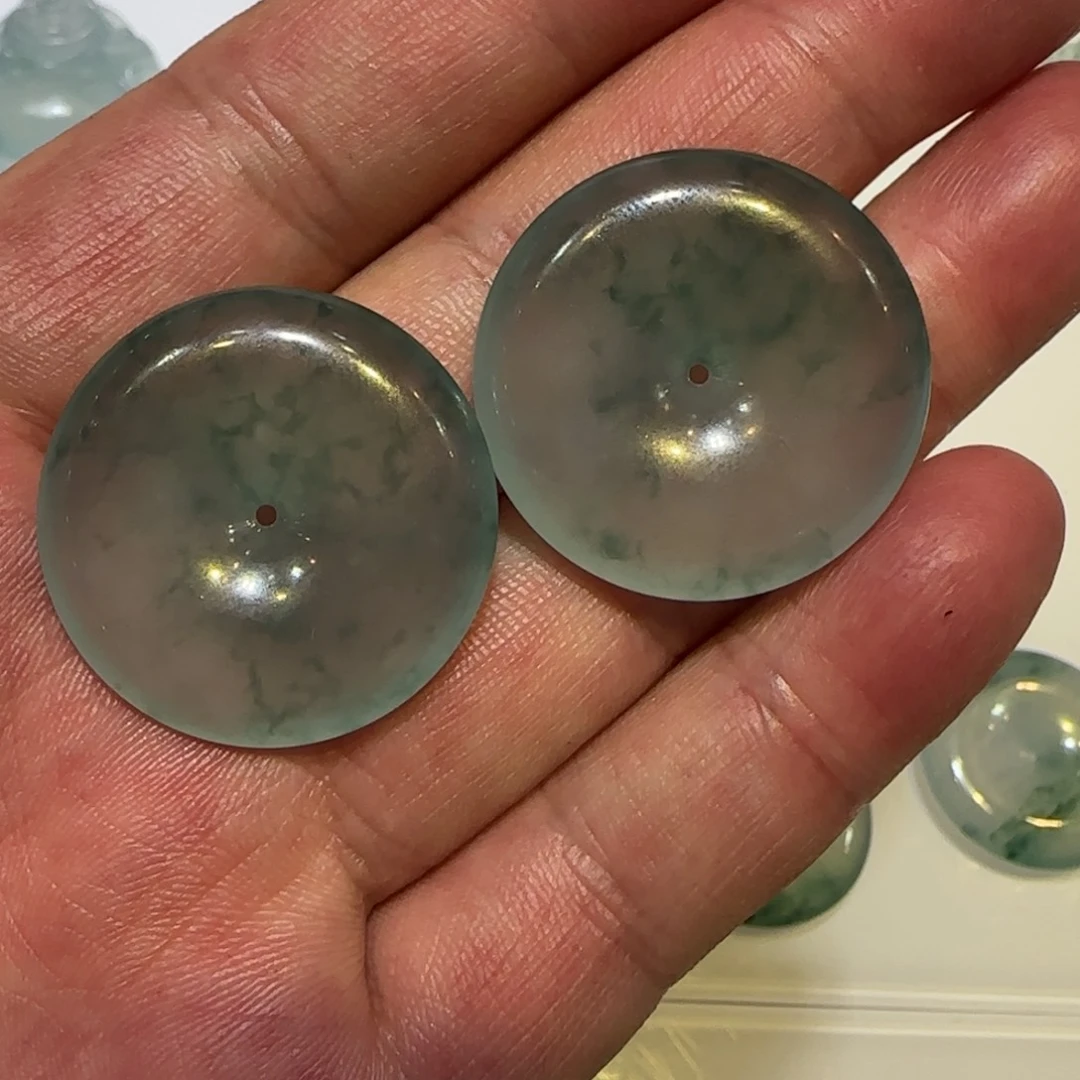 定制翡翠未镶嵌缅甸翡翠A货冰种平安扣