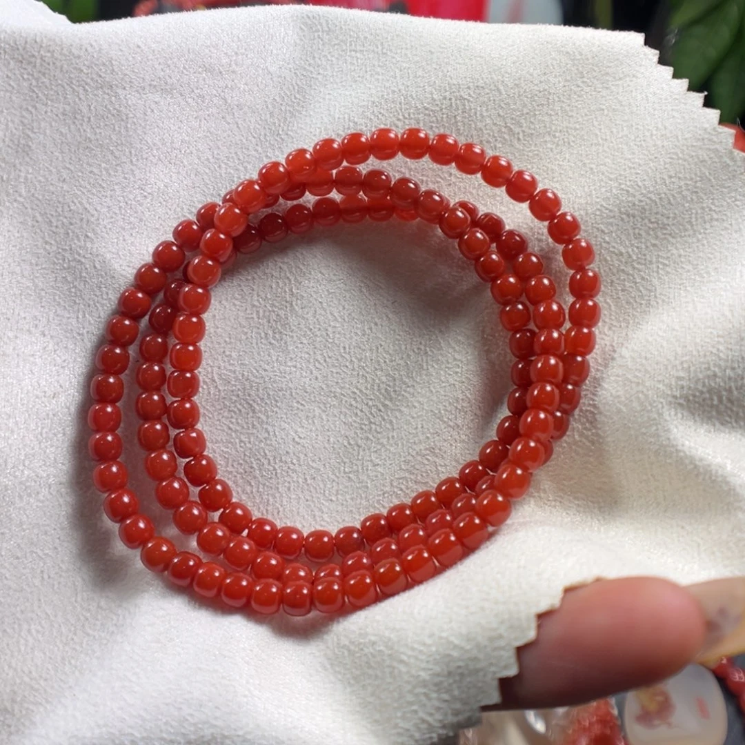 阳***阳南红玛瑙未镶嵌手串