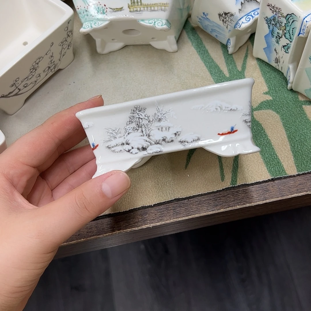 白泥花盆797号瑕疵10/8/4cm