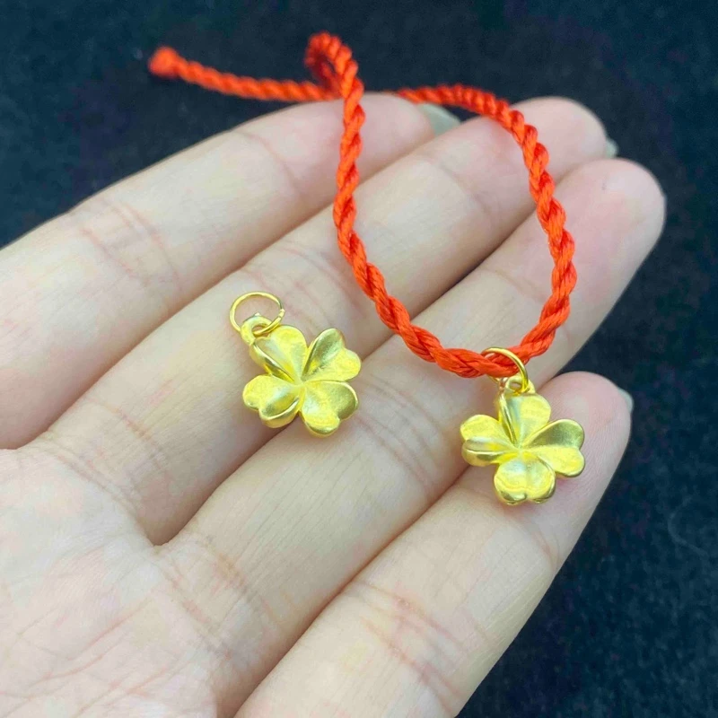 足银银制品 【小魏总返场福利】足银四叶草吊坠（12mm）【多样性发一】