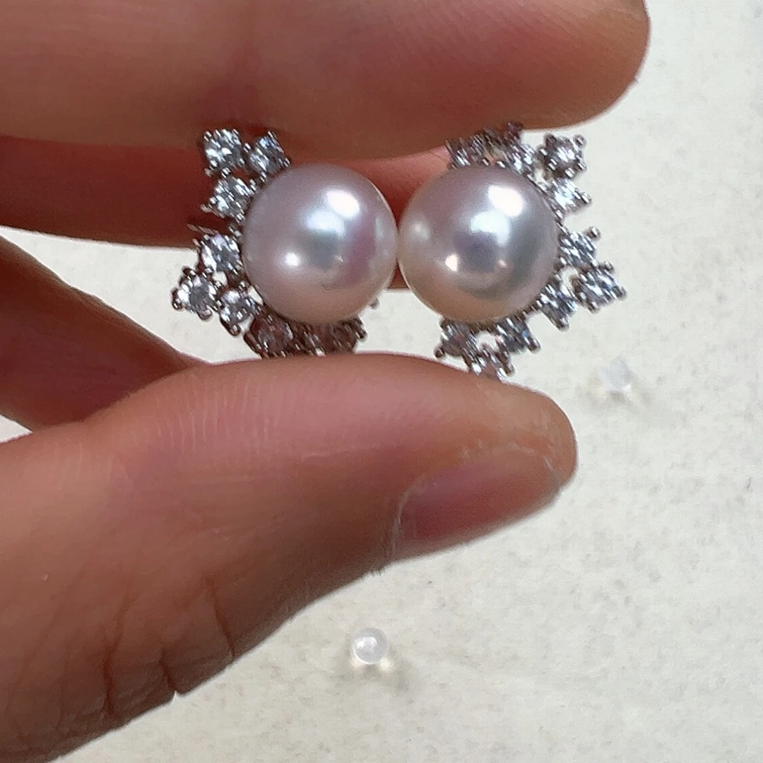 淡水珍珠耳饰未镶嵌