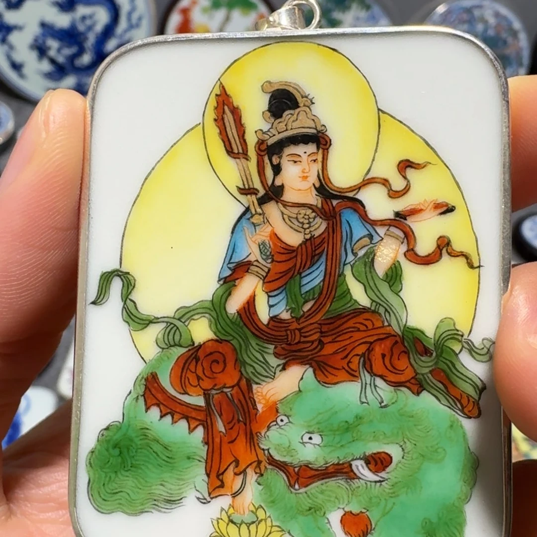 瓷片蓝***f精品挂件一个