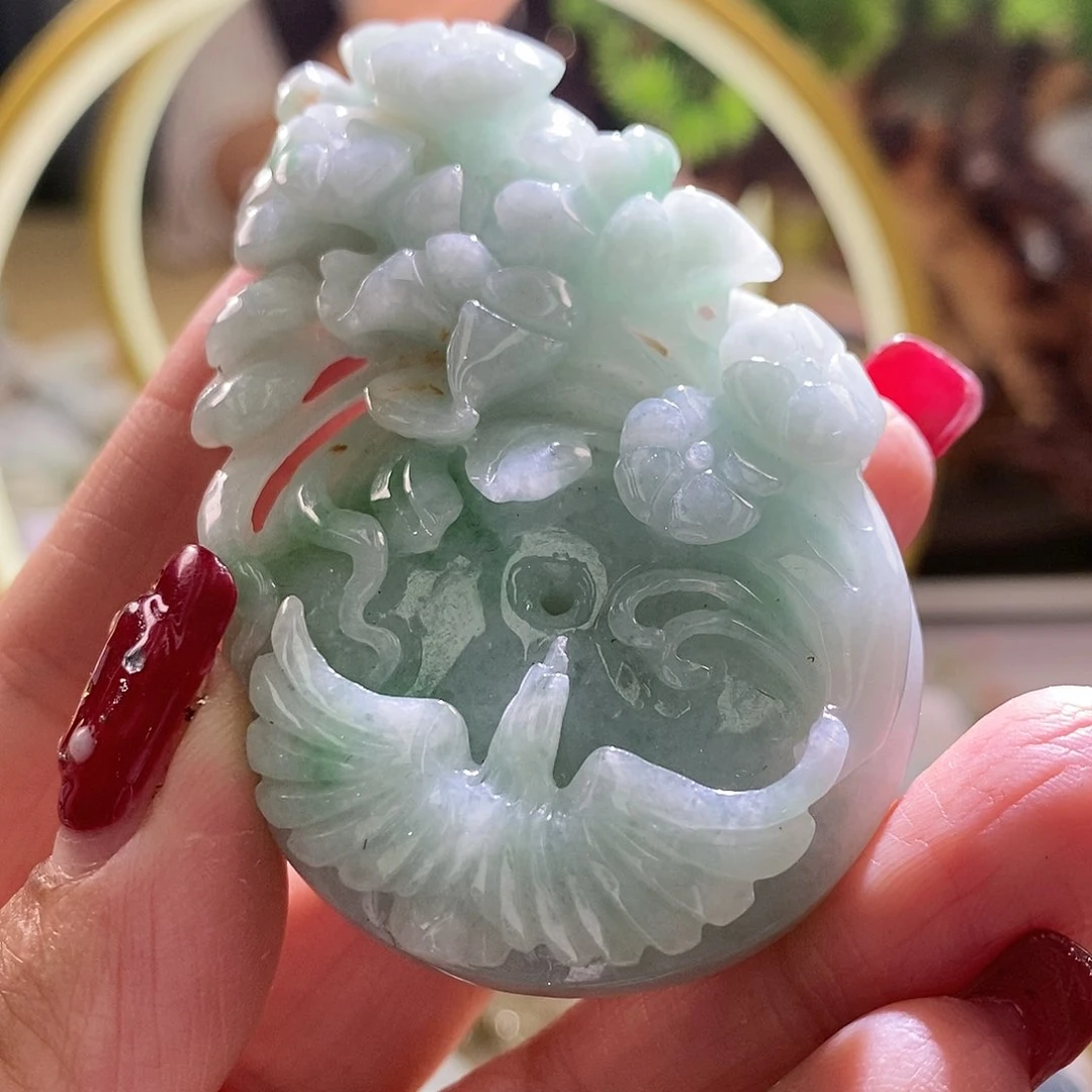 【闪购商品】翡翠颈饰未镶嵌喜上眉梢