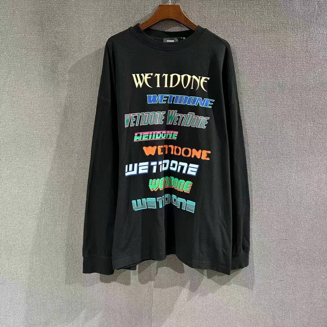 未使用 WE11 DONE （pm）彩色字母印花长袖 全新s码/2353