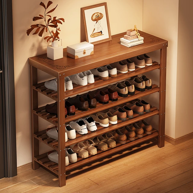 鞋架多层家用门口入户鞋柜置物架2025新款室内好看简易实木换鞋凳