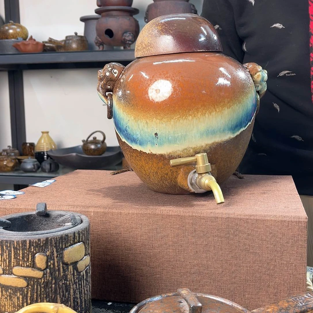 紫泥茶壶紫砂粗陶茶器