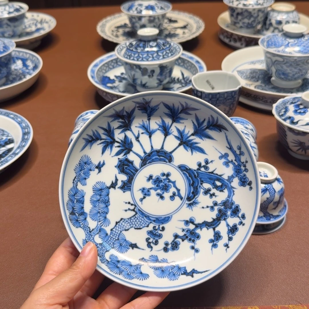 手工手绘茶具壶承