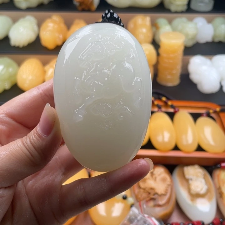 石材天然古青石手把件