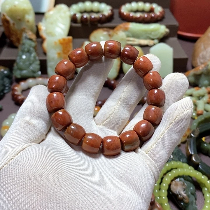 手链未镶嵌透闪石质玉手串卡13