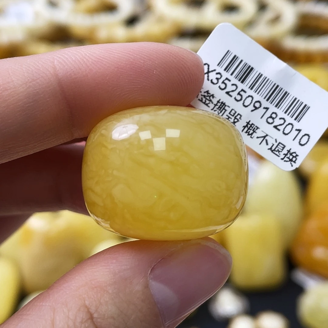 裸石蜜蜡未镶嵌26*20.6mm虎皮千层妖花 墩子