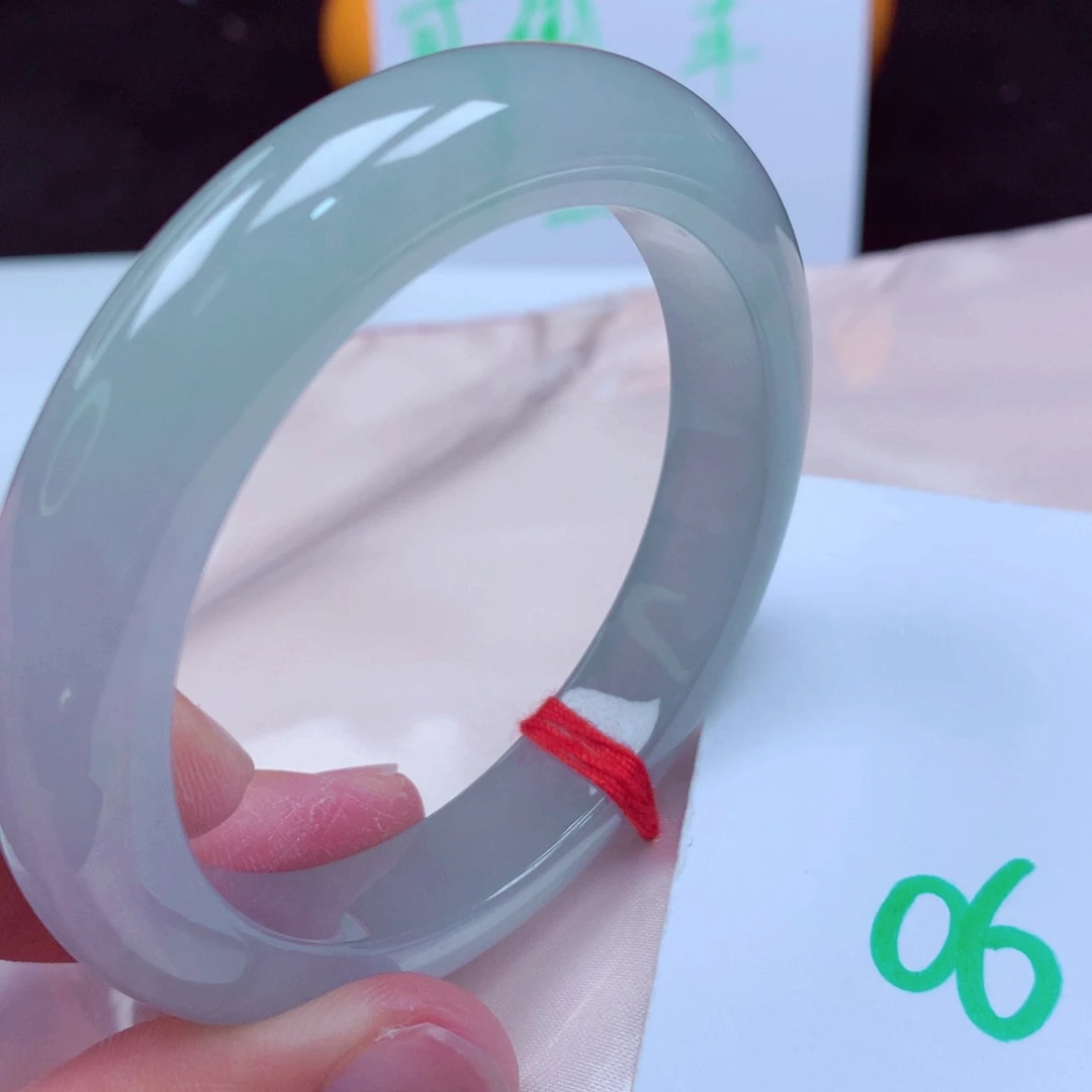 未镶嵌手镯翡翠缅甸天然A货翡翠手镯54.6