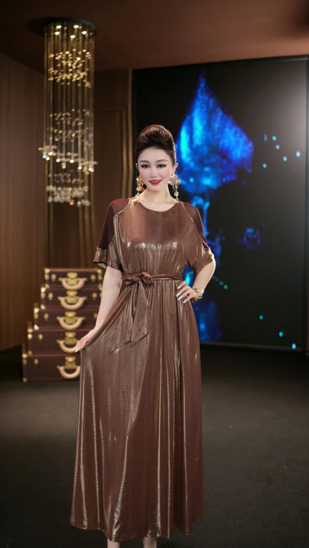 (娴儿)-气质高贵轻奢优雅法式设计师连衣裙D29186