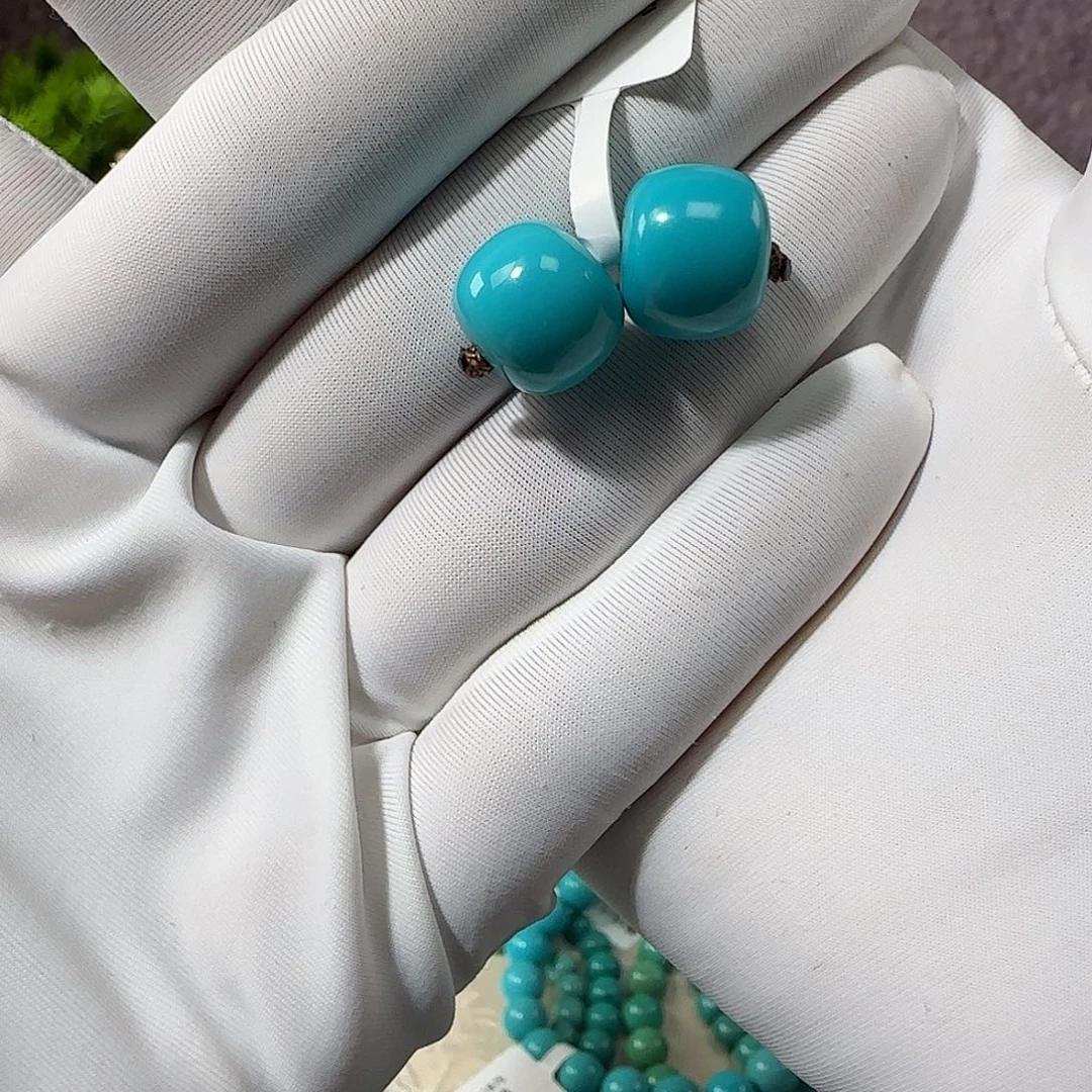 绿松石未镶嵌12mm➕老型对珠