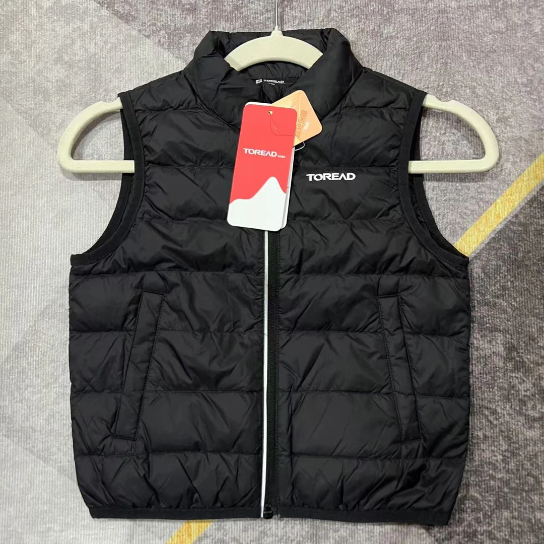 探路者TOREAD儿童冬季轻便时尚保暖纯色羽绒背心马甲QAFJ95244