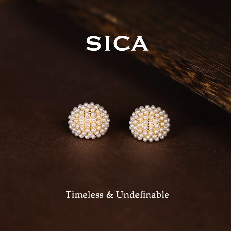 纯铜耳饰 米珠耳扣2025新款爆款饰品礼物女EH463【温柔摇篮】