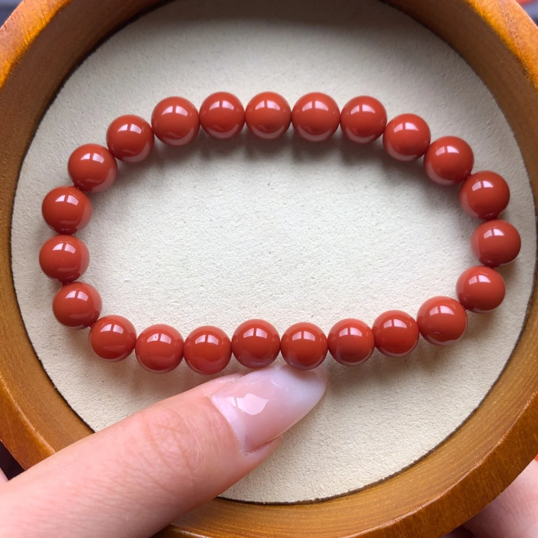 南红玛瑙未镶嵌保山天然原矿南红8mm+手串