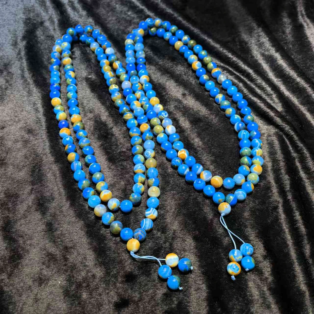 S6929【福嘟嘟】大地精灵蓝玛瑙项链-送礼佳品-多样性只发一件