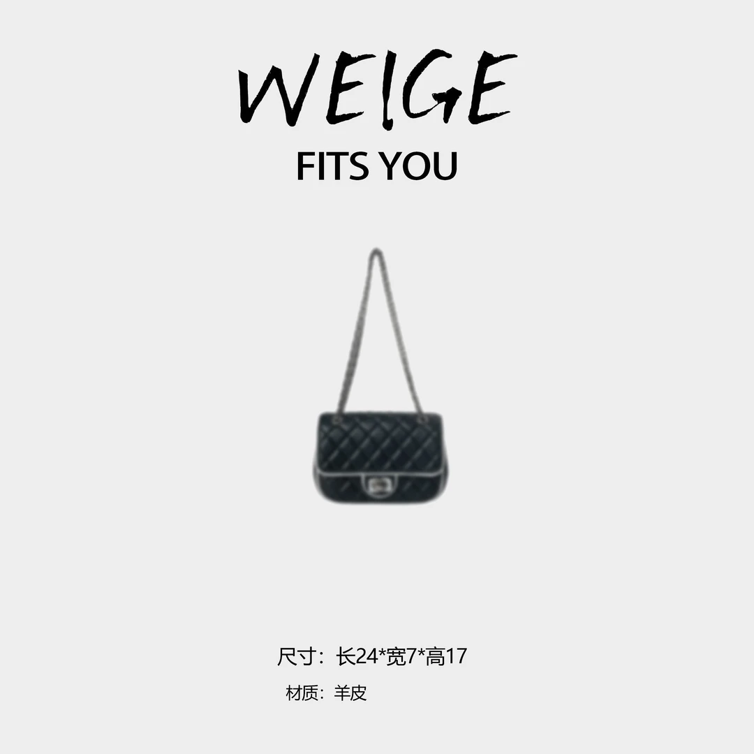 【高定系列】2025轻奢时尚气质女士单肩腋下斜跨包 BV8805-黑色-双C