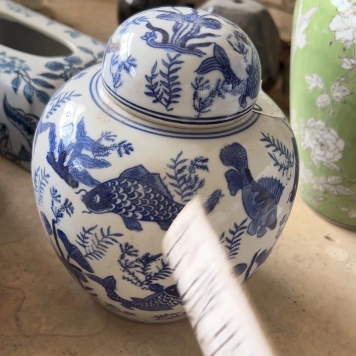 微瑕青花花瓶老此厂工艺难得