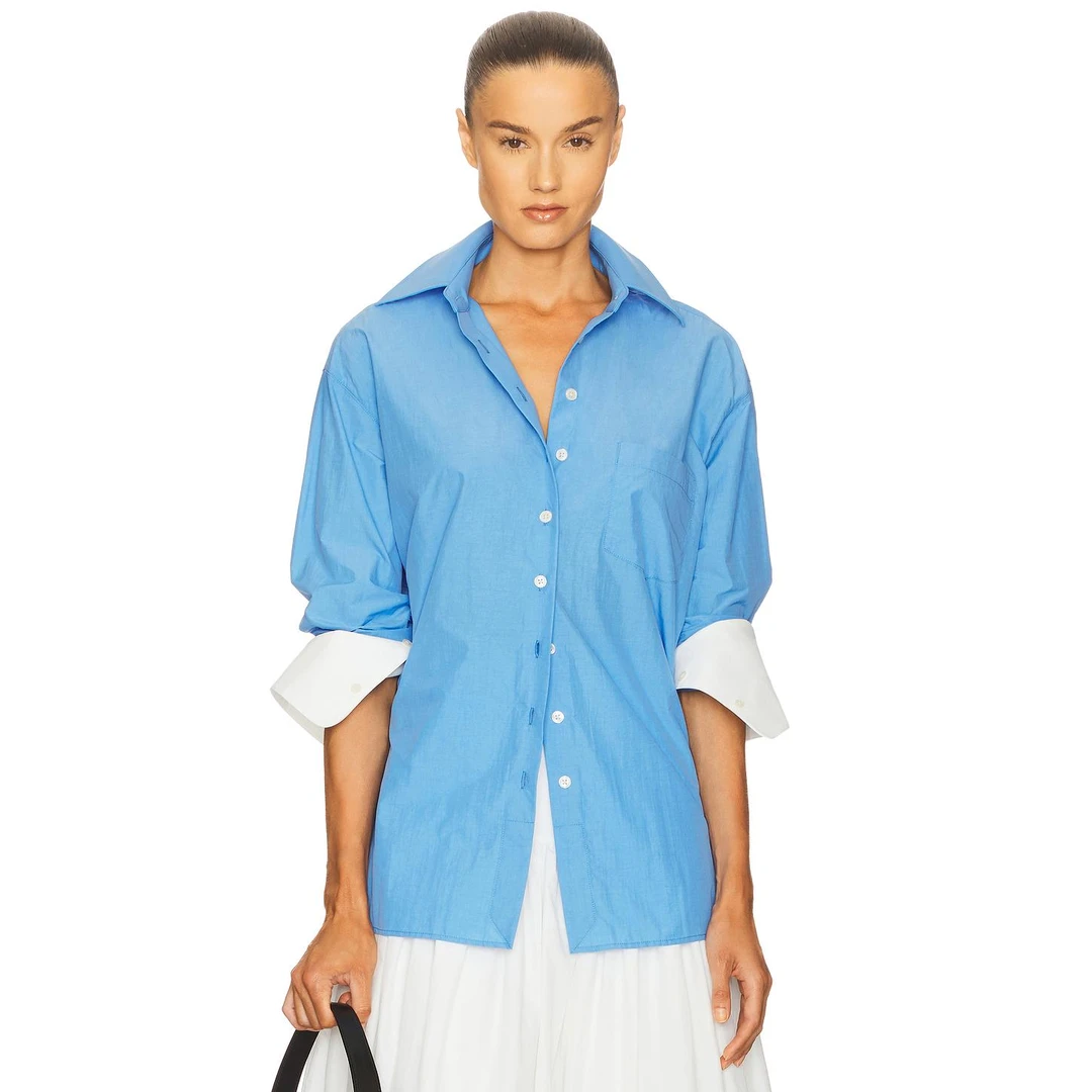 HELSA CLASSIC OVERSIZED SHIRT 上装 蓝色 衬衫