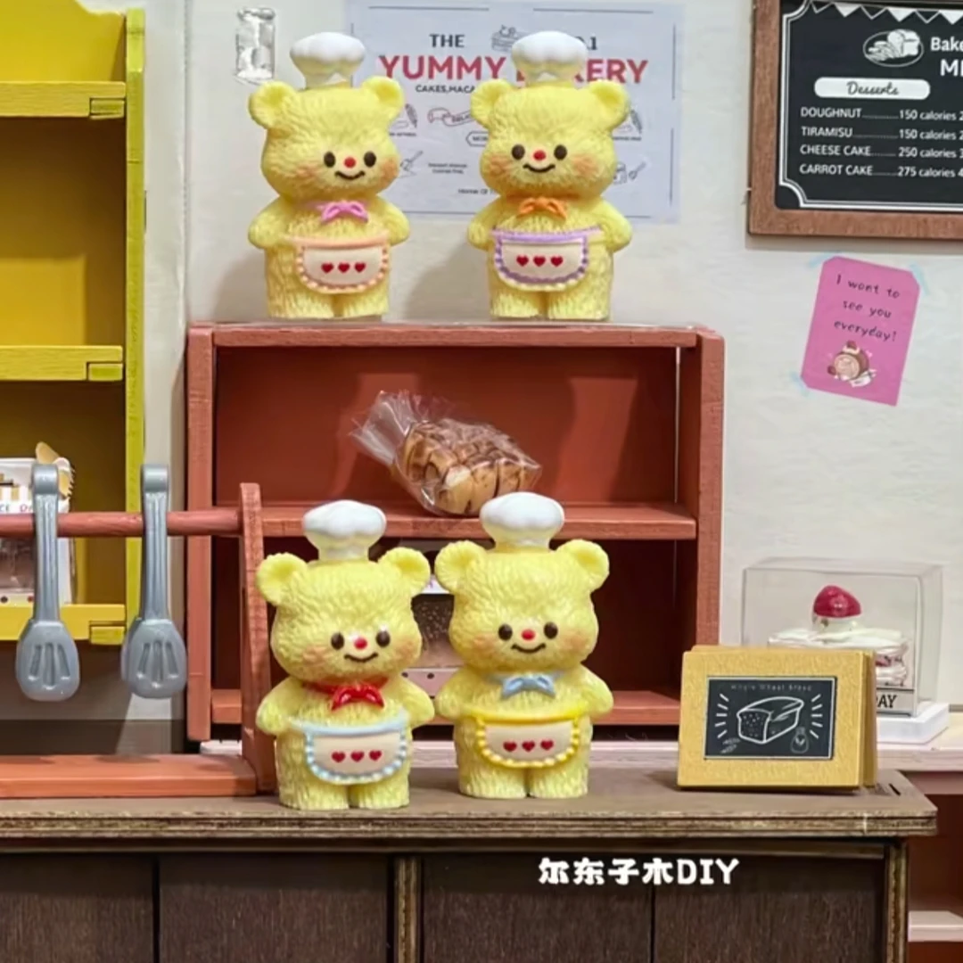 尔东子木定制厨师黄油小熊夏日特调冰杯KT邮筒DIY食玩树脂配件
