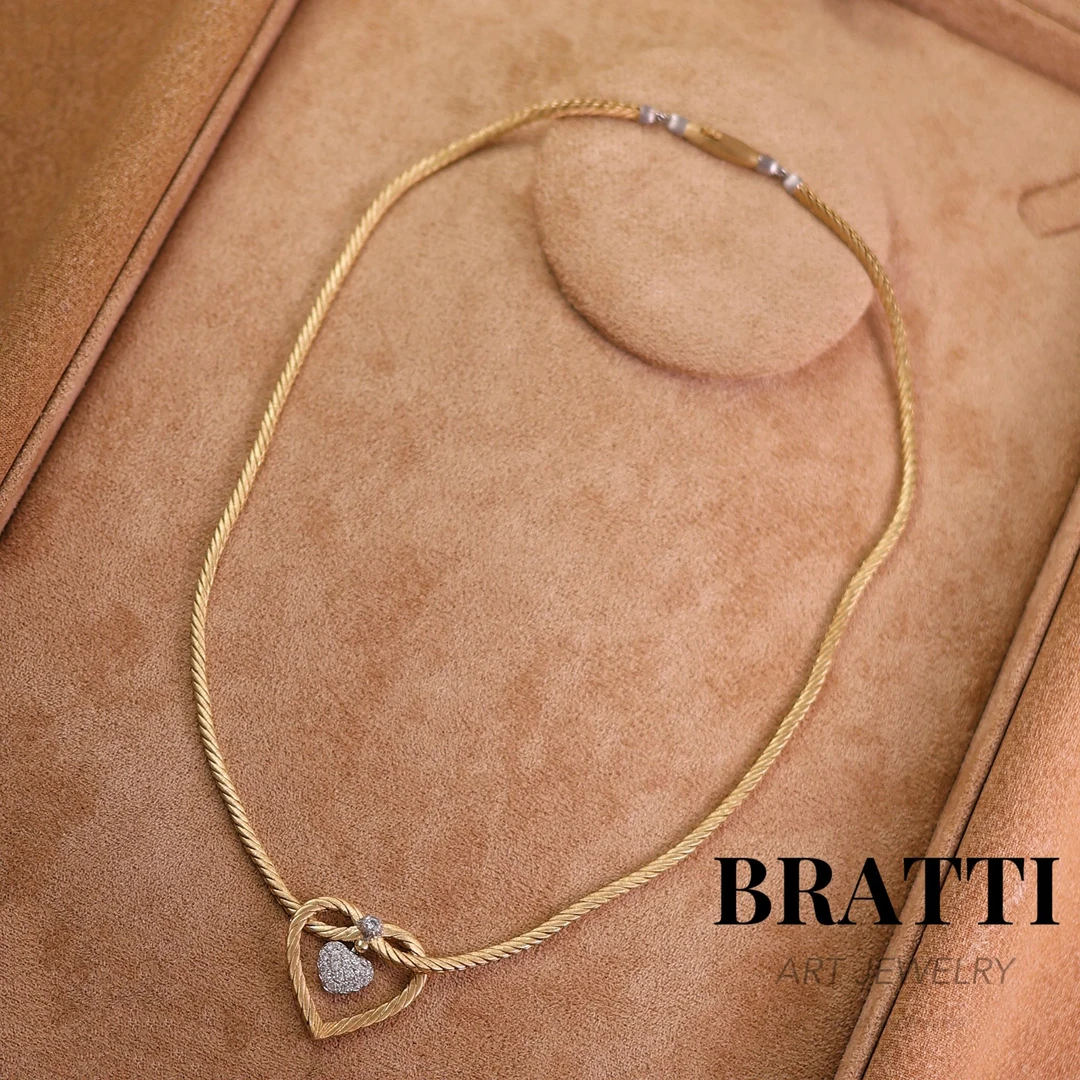 Bratti珠宝18K金“塞兰”钻石手工编织项链（42cm）-KX250709