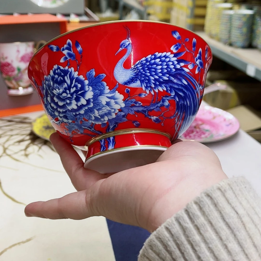 【闪购商品】骨瓷6英寸2红。。。。。