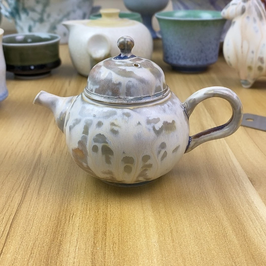 景德镇高温陶瓷茶壶微瑕100ml