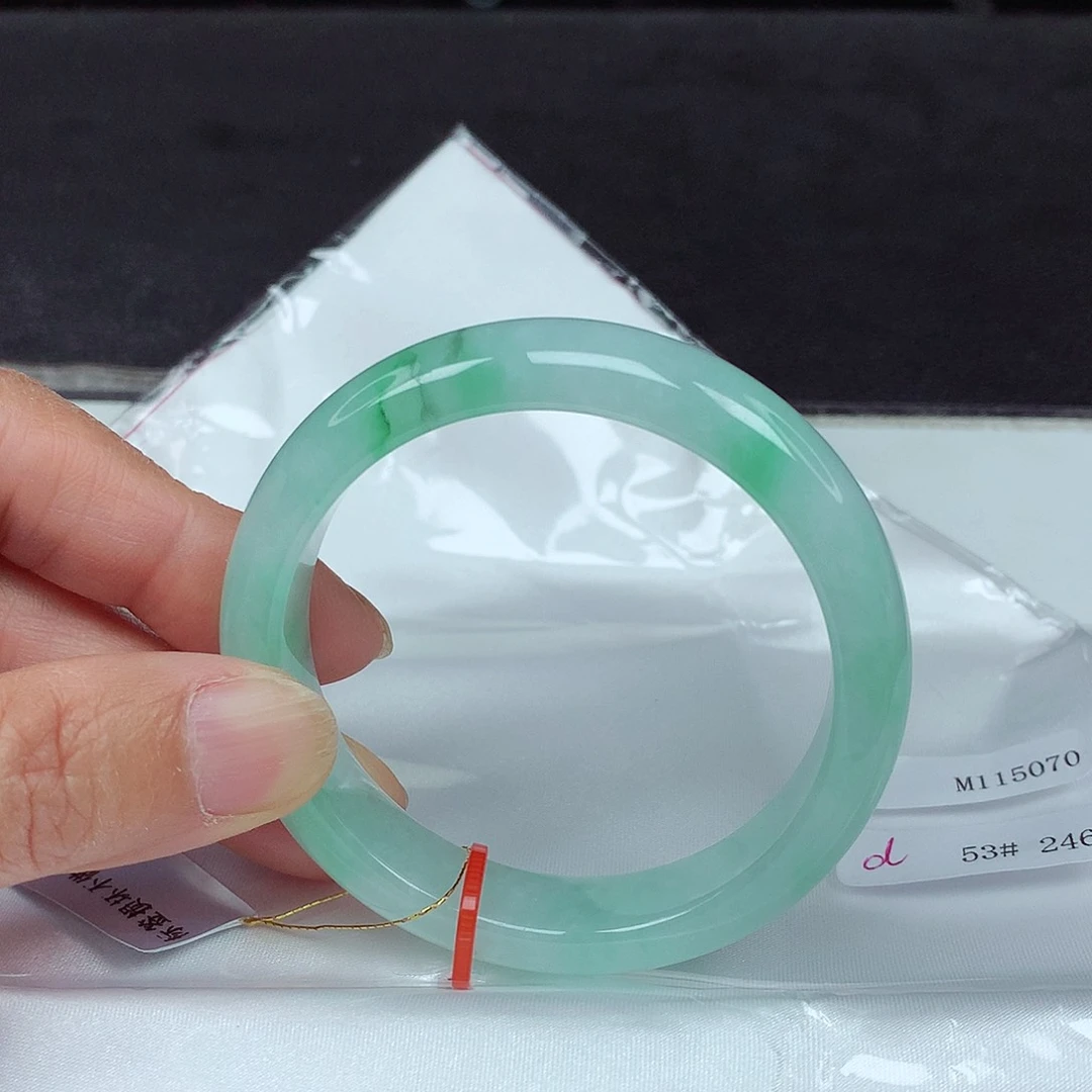 未镶嵌手镯翡翠53圈5070