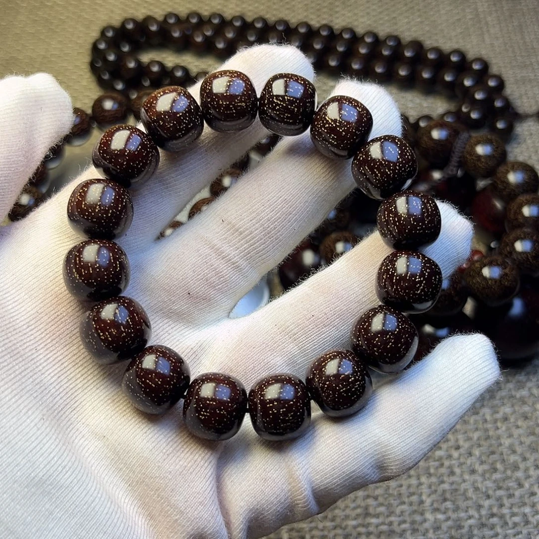 檀香紫檀（小叶紫檀）1.3 1.4老型珠 16颗 爆星