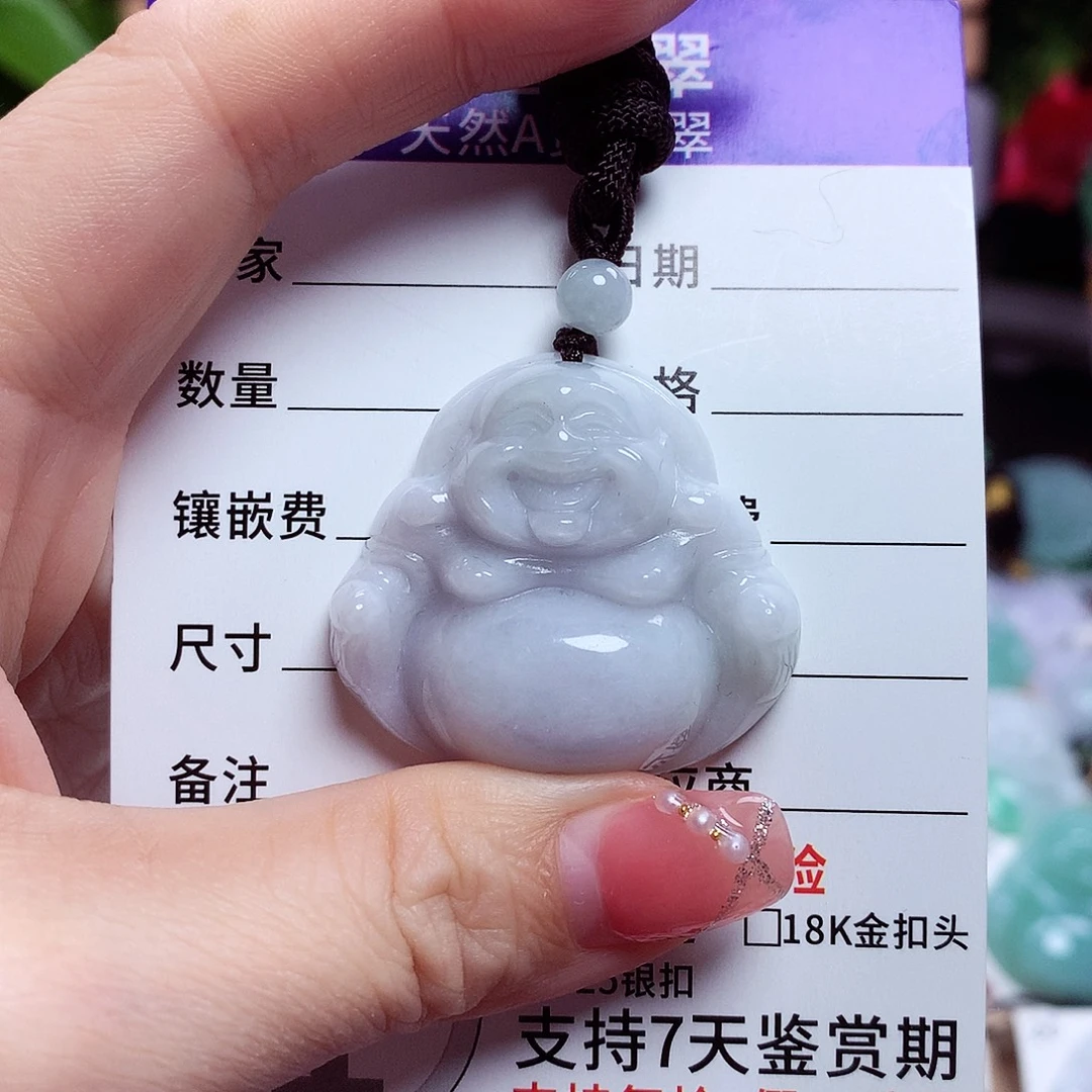 翡翠未镶嵌颈饰佛公05