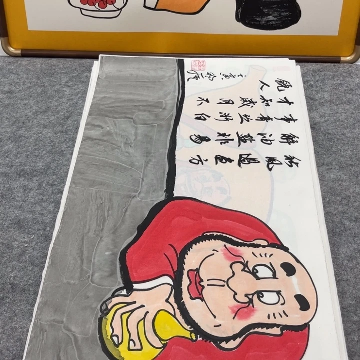 国画手绘禅意画一物一拍