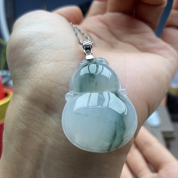 翡翠银S925镶嵌颈饰吊坠11