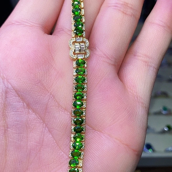 透辉石手链银S925镶嵌l**u11111