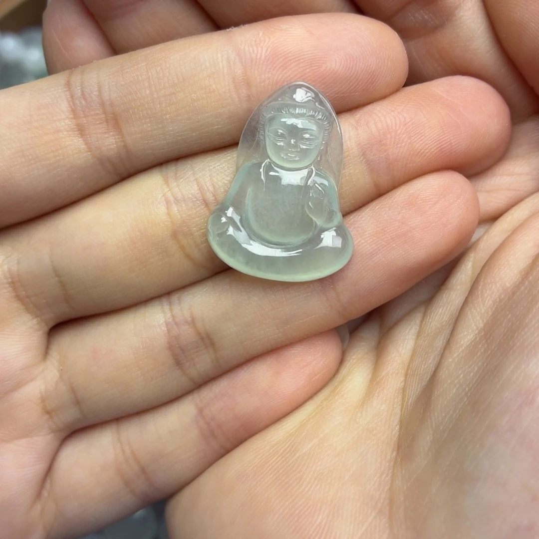 翡翠未镶嵌颈饰冰晴宝宝观音